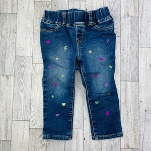 Gap colorful glitter pattern jeggings